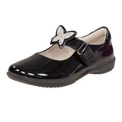 Lelli Kelly LK8305 Angel Black Patent Velcro School Shoes