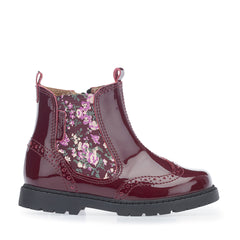 Startrite Chelsea Wine Patent Boots