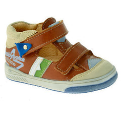Babybotte Sphinx Tan & Beige Velcro Shoes