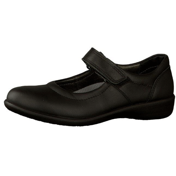 Ricosta Beth Black Velcro School Shoes