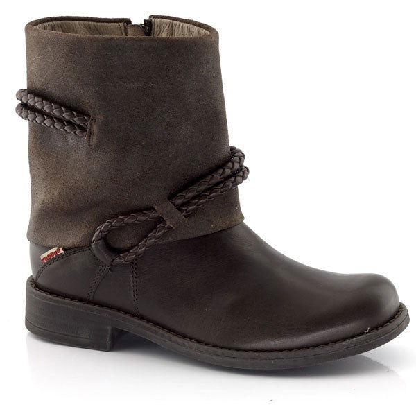 Froddo Brown Rope Detail Ankle Boots