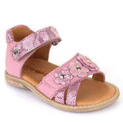 Froddo G2150066 Flower Studded Applique Pink Sandals