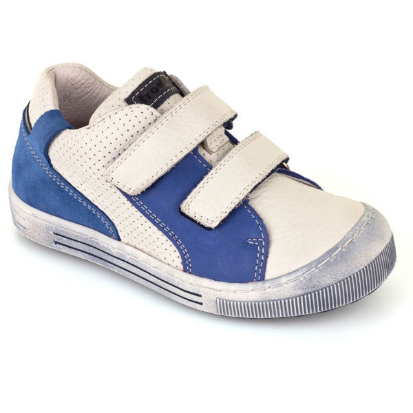 Froddo G3130092 White & Blue Velcro Pump Style Shoes