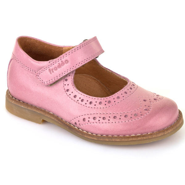 Froddo G3140058 Brogue Stitch Down Velcro Pink Shoes