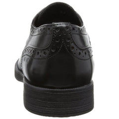 Geox J Agata Black Lace Brogue School Shoes