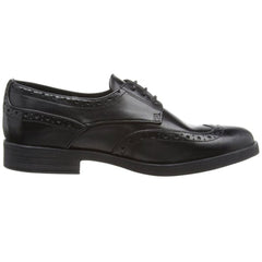 Geox J Agata Black Lace Brogue School Shoes