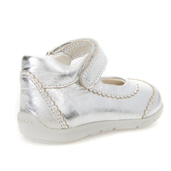 Geox B Kaytan Silver Velcro Shoes