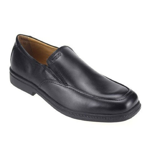 Geox J Federico Black Slip On School Shoes
