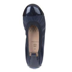 Geox J Piuma Navy Blue Ballerina Shoes