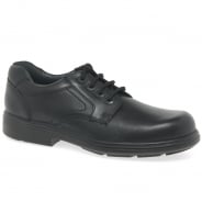 Startrite Isaac Black Leather Boys Lace-up School Shoes