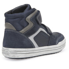 Geox J Elvis Navy Blue Velcro Ankle Boots