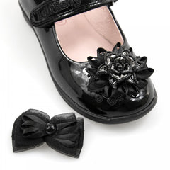 Lelli Kelly LK8205 Tiffany Black Patent Velcro School Shoes