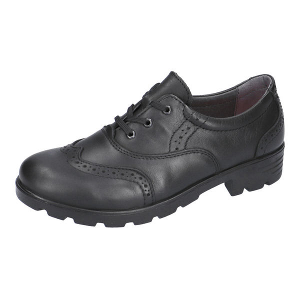 Ricosta Lucy Girls Black School Shoes