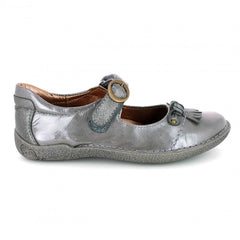 Noel Charly Pewter Patent Velcro Shoes