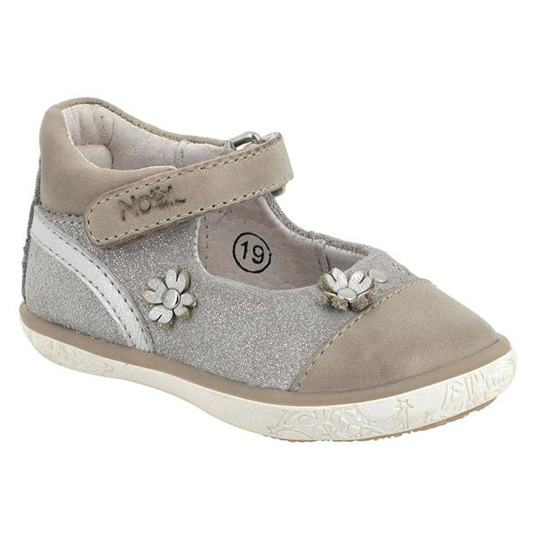 Noel Mini Aby Beige Glitter Velcro Shoes