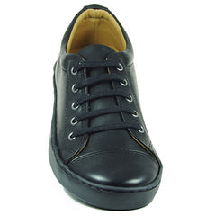 Petasil Peel Black Lace School Shoes