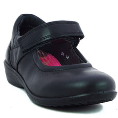 Ricosta Beth Black Patent Velcro School Shoes