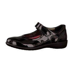 Ricosta Beth Black Patent Velcro School Shoes