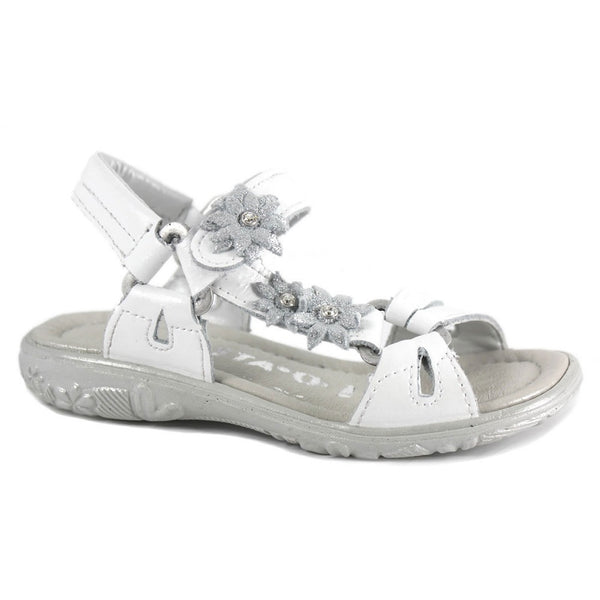 Ricosta Tassy Girls White & Silver Sandals