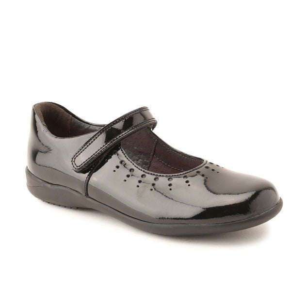 Start-rite Mary Jane Black Patent Velcro School Shoes