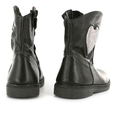 Shoesme Glitter Star  & Heart Black Boots