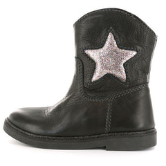 Shoesme Glitter Star  & Heart Black Boots