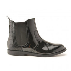 Start-rite Equestrian Black Patent Ankle Boots