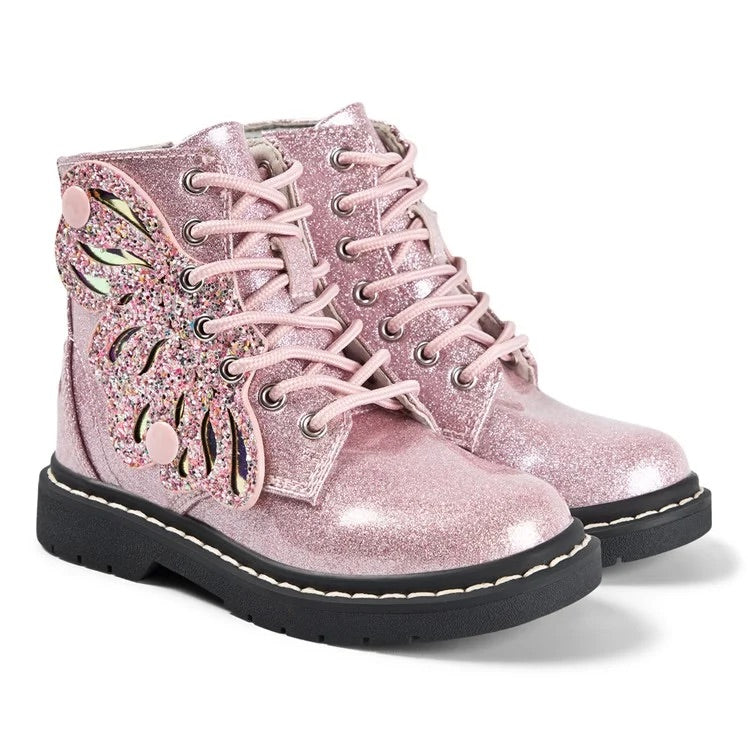 Leather Boots Girls Butterfly Shoes Lelli Kelly Fairy Wings